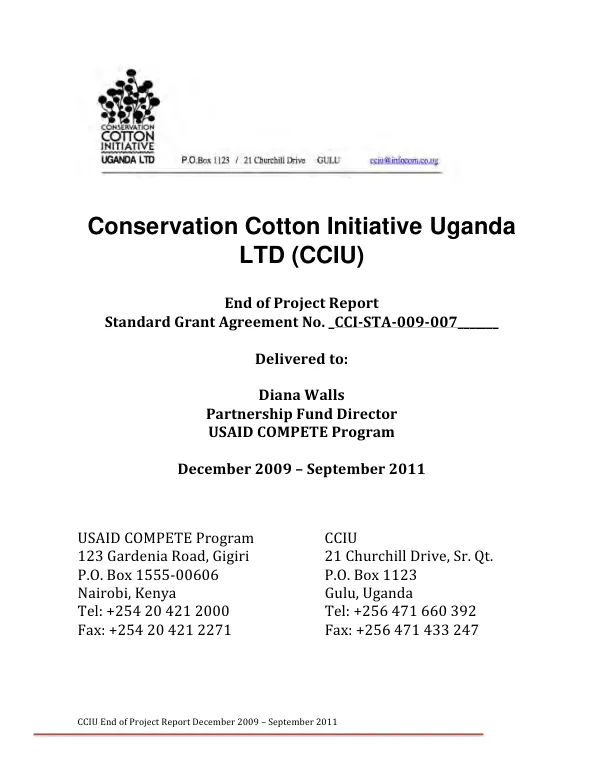 Conservation Cotton Initiative Uganda LTD (CCIU)