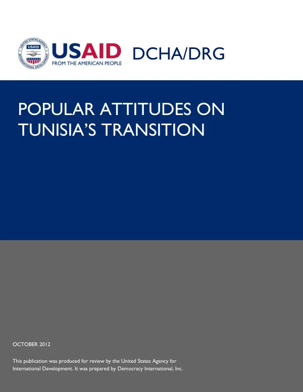 Popular Attitudes on Tunisia's Transition