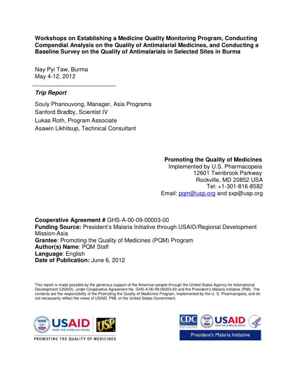 USP DQI TRIP REPORT