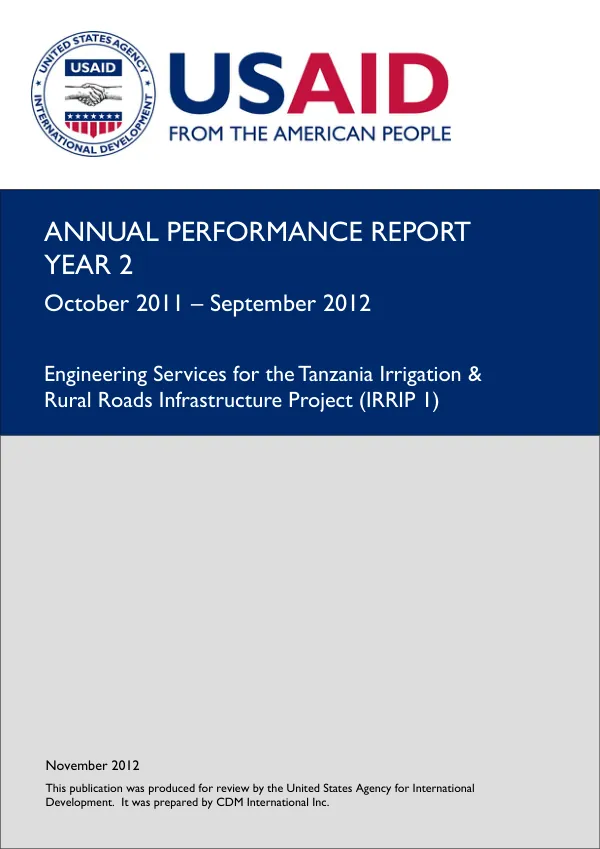 Annual Performance Report Year 2: October 2011 - September 2012
