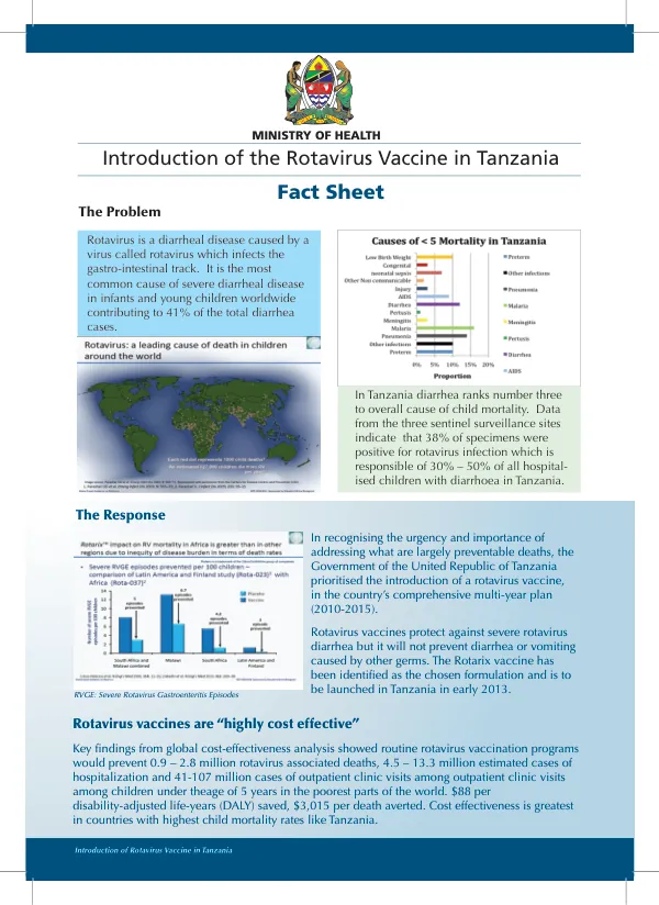 Introduction of the Rotavirus Vaccine in Tanzania