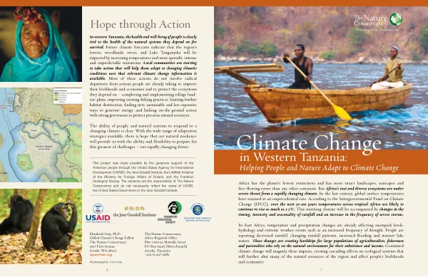 Hope through Action: Helping People and Nature Adapt to Climate Change in Western Tanzania
