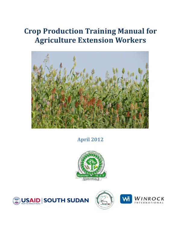 Crop Production Training Manual for Agriculture Extension Workers