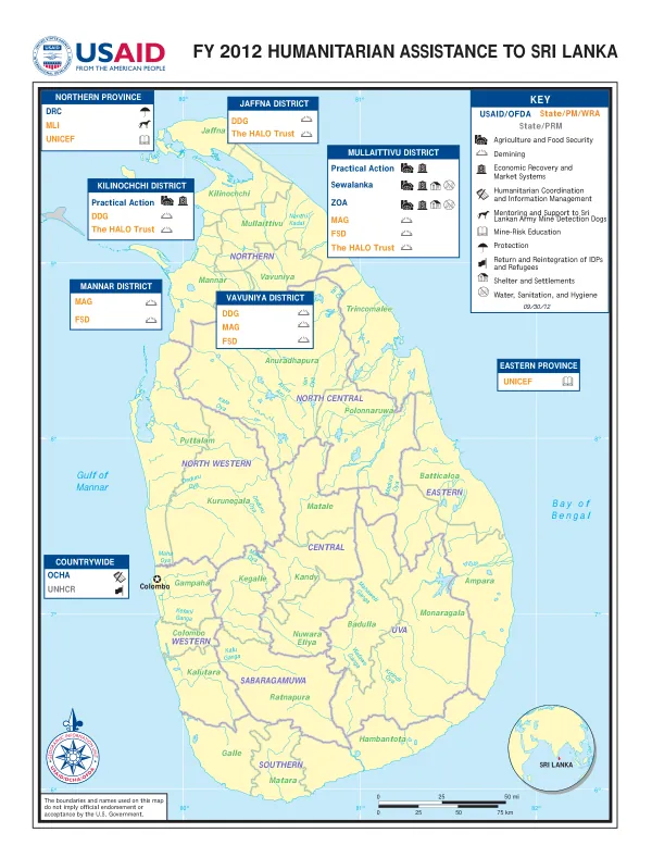 FY 2012 HUMANITARIAN ASSISTANCE TO SRI LANKA