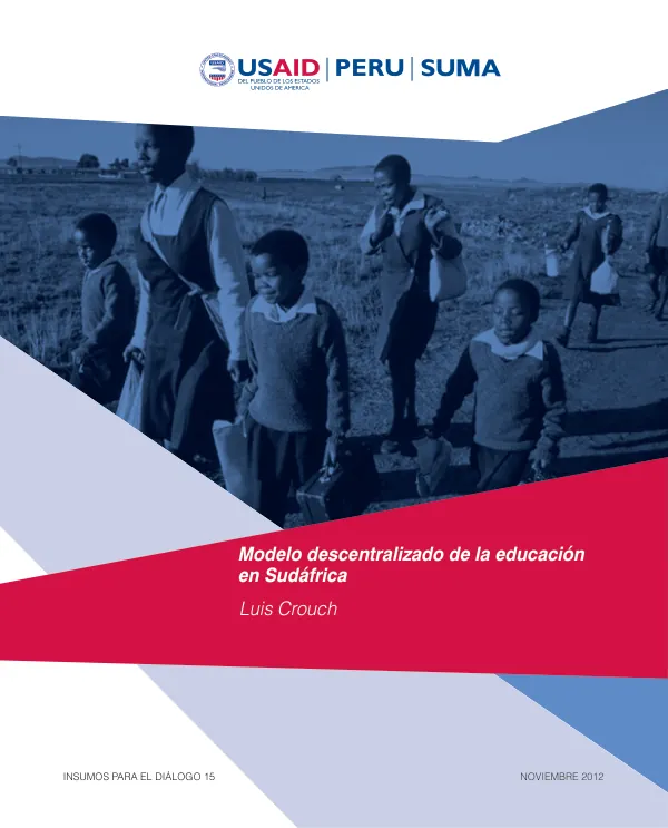 Modelo descentralizado de la educación en Sudáfrica