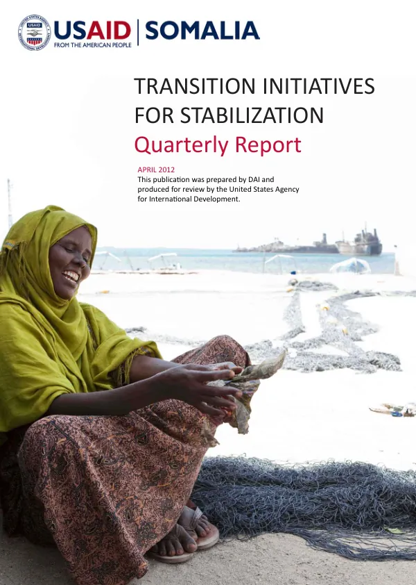 Transition Initiatives for Stabilization Quarterly Report: January - March 2012