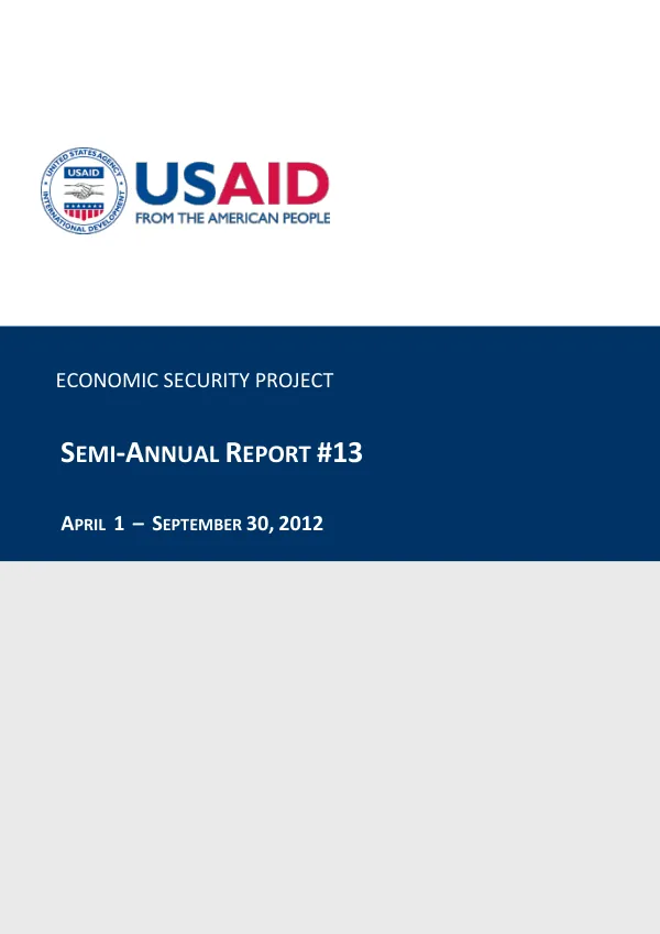 Semi-Annual Report #13: Economic Security Project