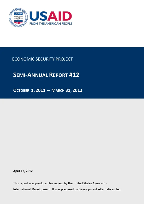 Economic Security Project Semi-Annual Report #12