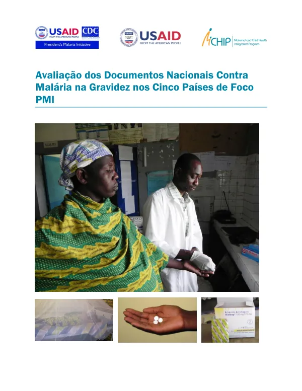 Avaliação dos Documentos Nacionais Contra Malária na Gravidez nos Cinco Países de Foco PMI