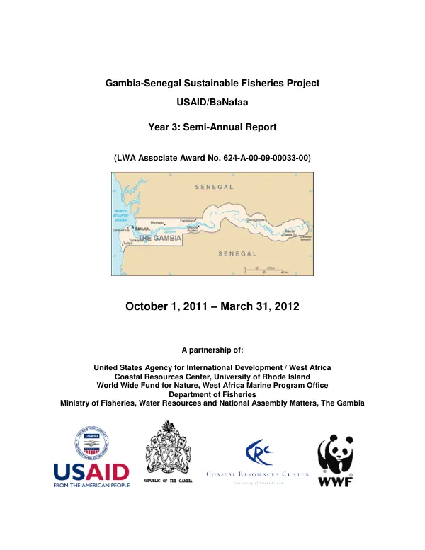 Gambia-Senegal Sustainable Fisheries Project Year 3: Semi-Annual Report