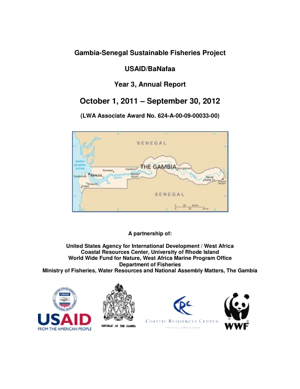 Gambia-Senegal Sustainable Fisheries Project Year 3 Annual Report