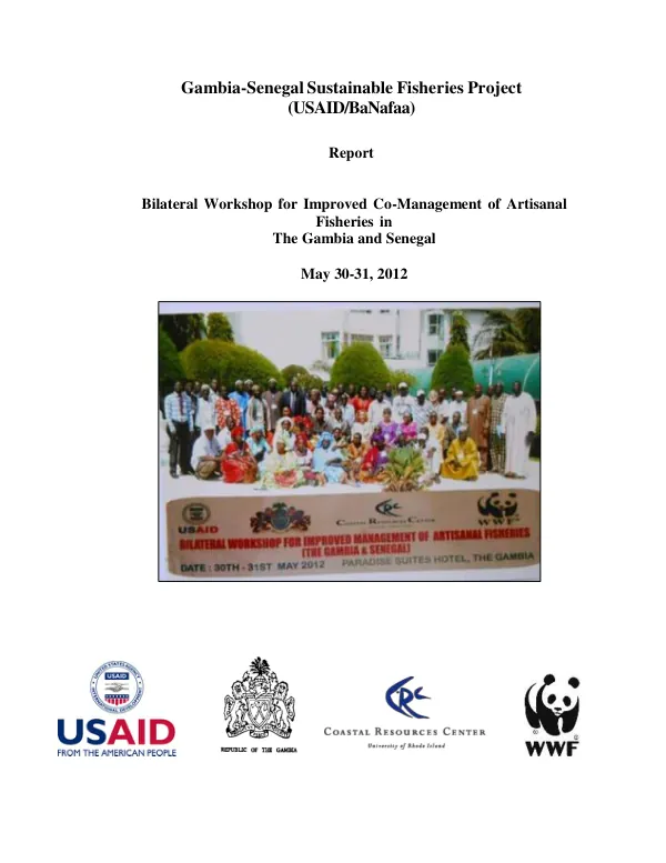 Bilateral Workshop for Improved Co-Management of Artisanal Fisheries in The Gambia and Senegal