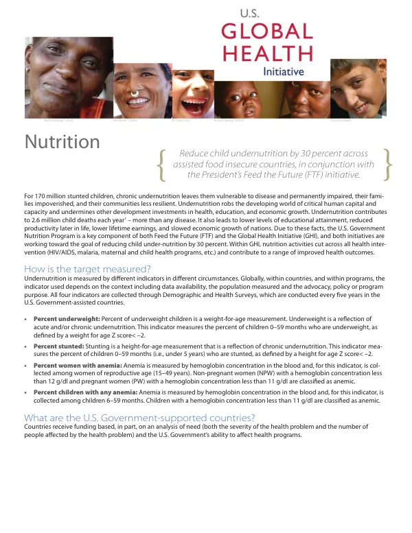 GHI Target: Nutrition