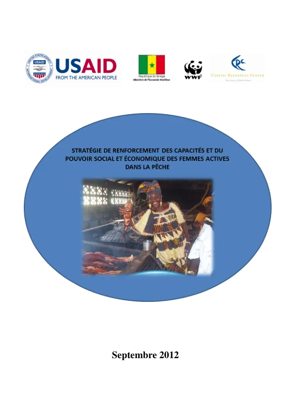 Stratégie de renforcement des capacités et du pouvoir social et économique des femmes actives dans la pêche