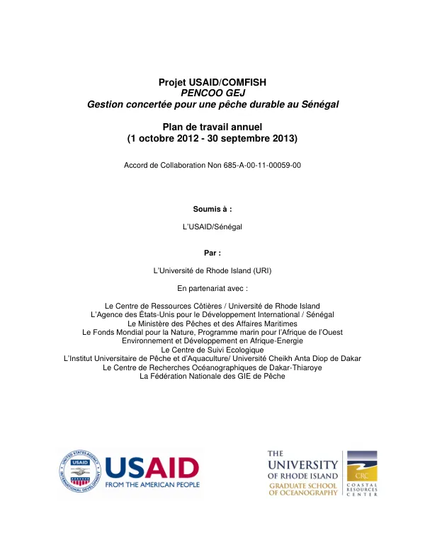 Projet USAID/COMFISH