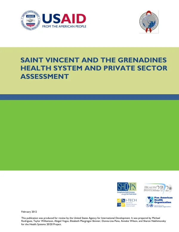 Saint Vincent and the Grenadines Health Systems and Private Sector Assessment