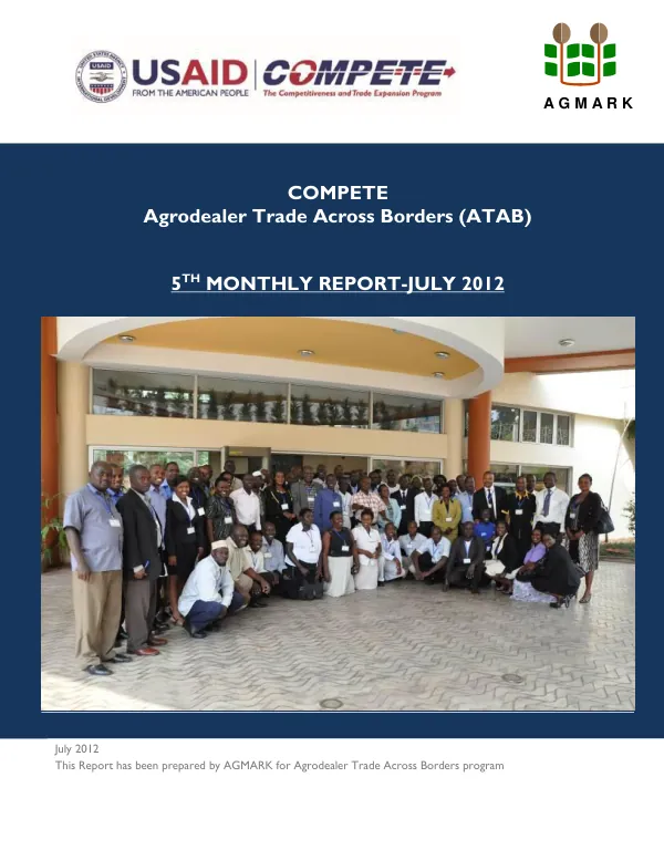 Agrodealer Trade Across Borders (ATAB) Monthly Report