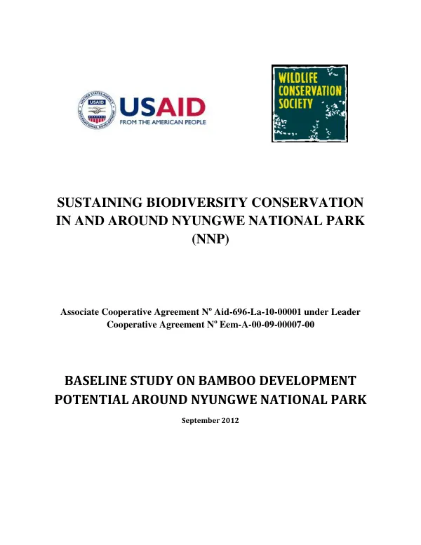 Baseline Study on Bamboo Development Potential Around Nyungwe National Park