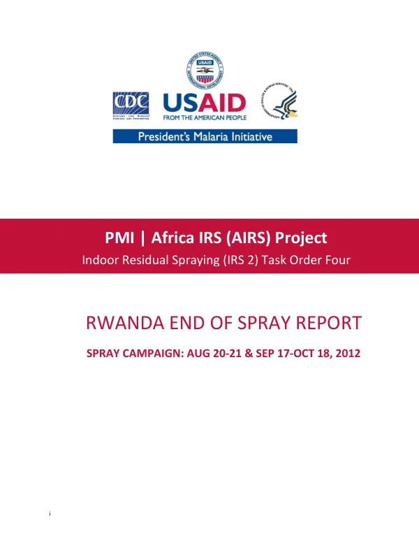 Rwanda End of Spray Report