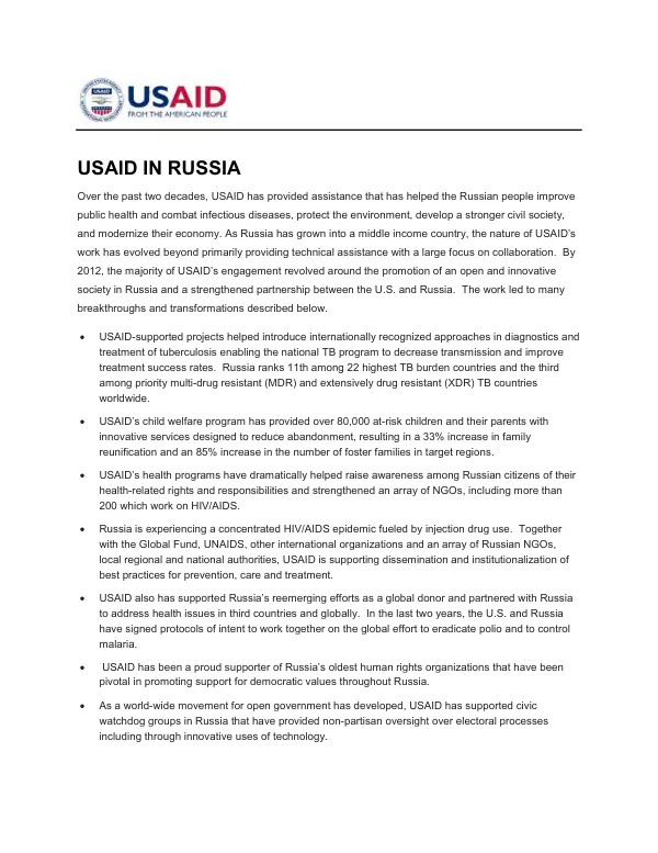 USAID in Russia