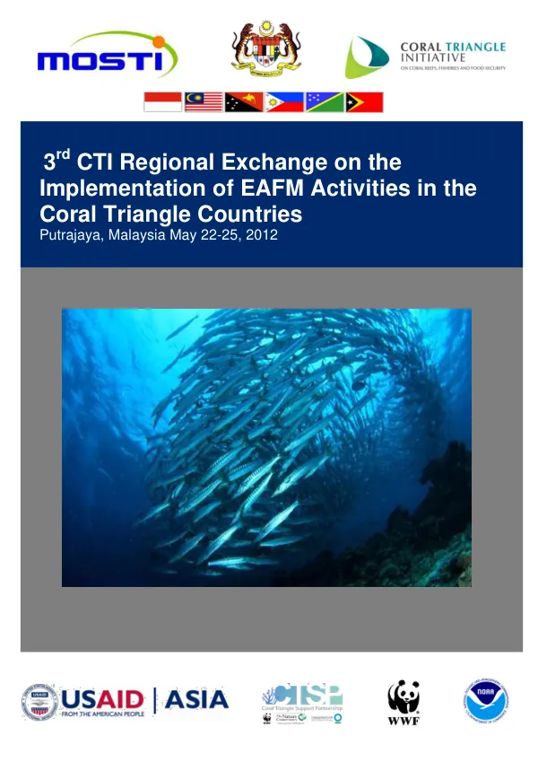 3rd CTI Regional Exchange on the Implementation of EAFM Activities in the Coral Triangle Countries