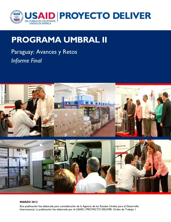 Programa UMBRAL II. Paraguay: Avances y Retos. Informe Final. Marzo 2012