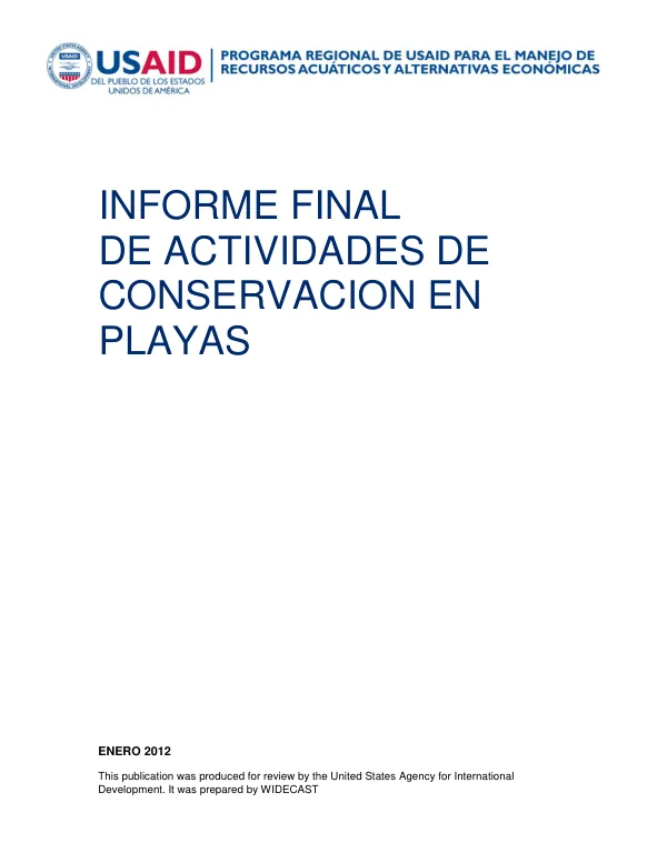 Final Report: Beach Conservation Activities