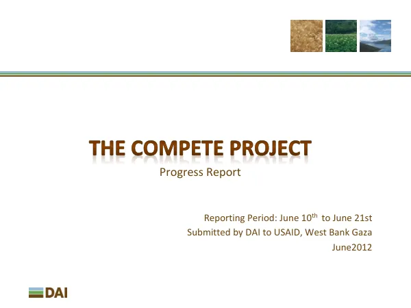 Bi-weekly Report June 10-21, 2012