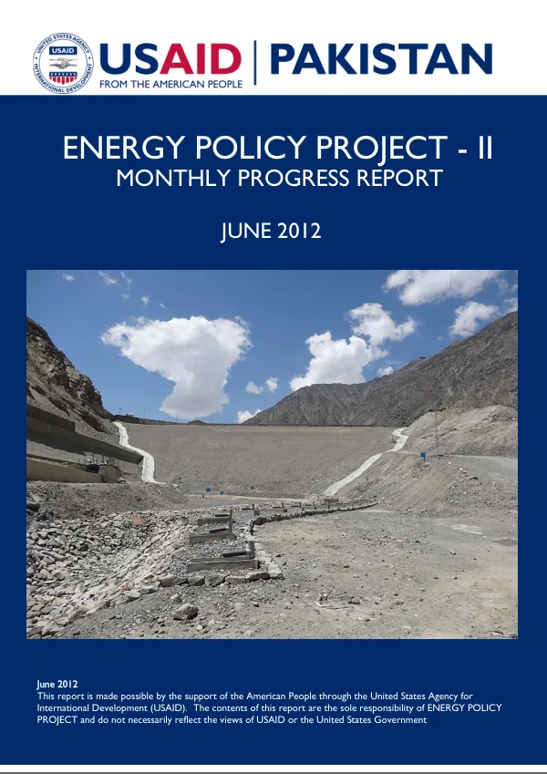USAID Energy Policy Project Monthly Report – June 2012
