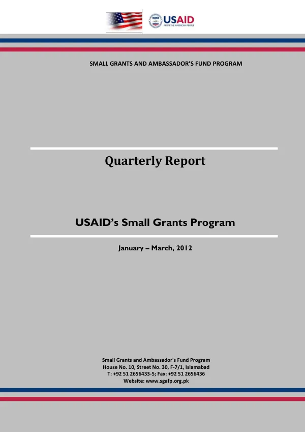 Small Grants & Ambassador’s Fund Program