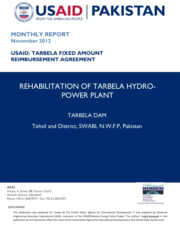 Rehabilitation of Tarbela Hydropower Plant