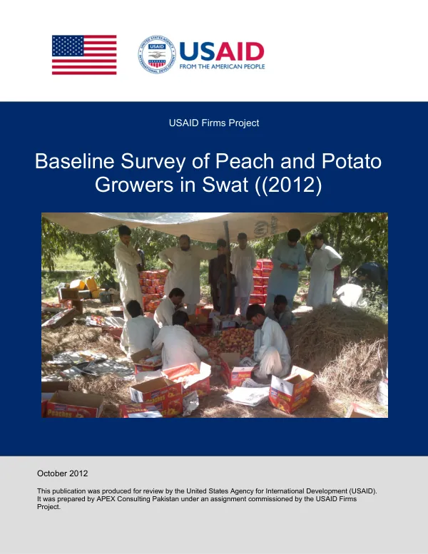 Baseline Survey of Peach and Potato Growers in Swat (2012)