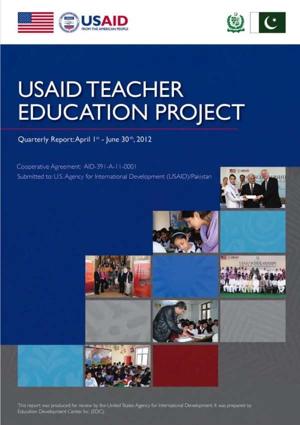 USAID Teacher Education Project – Quarterly Progress Report (Apr-Jun, 12)