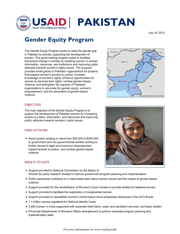 Gender Equity Program
