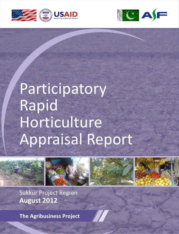 Participatory Rapid Horticulture Appraisal Report of Sukkur Project Region