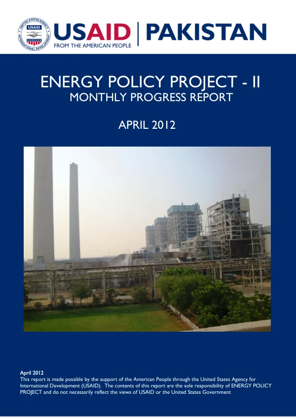 EPP Monthly Report April 2012