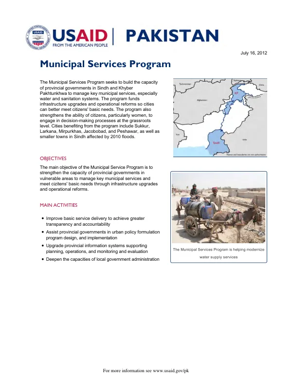 Municipal Services Program