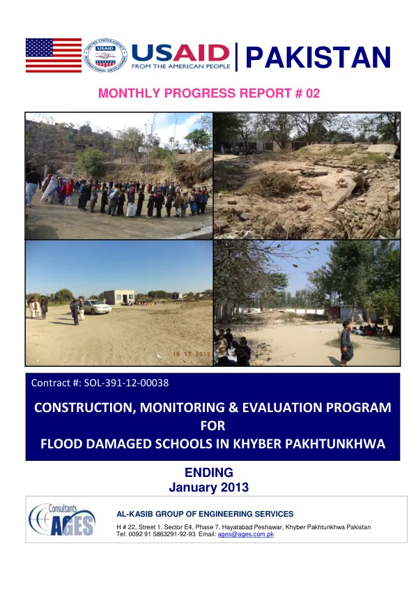 Monthly Progress Report as on Jan, 2012 CMEP, AGES