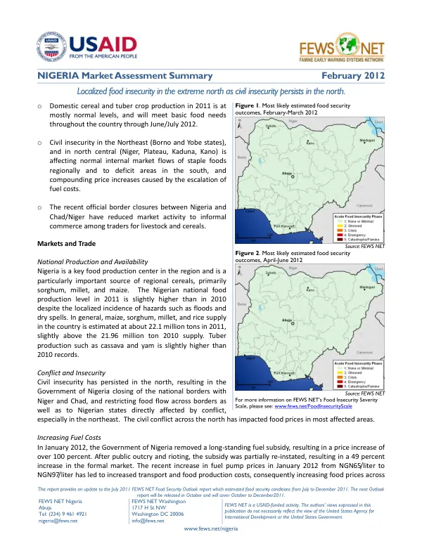 NIGERIA Market Assessment Summary