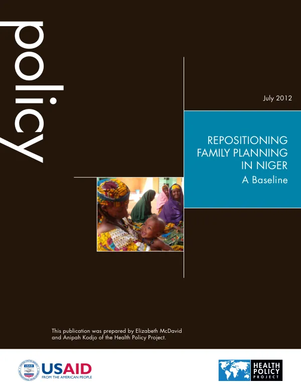 Repositioning Family Planning in Niger: A Baseline