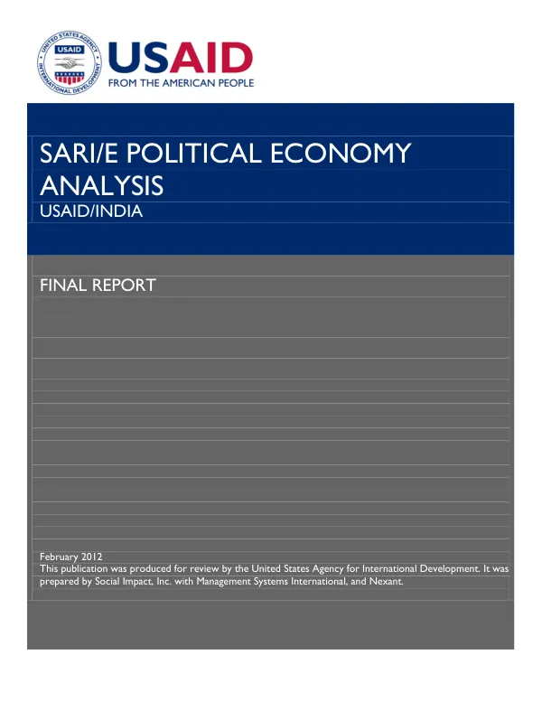 SARI/E Political Economy Analysis