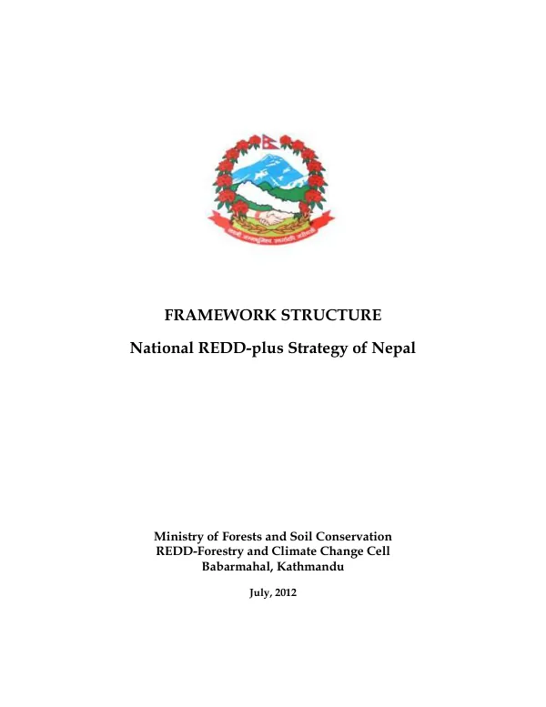 National REDD-plus Strategy of Nepal
