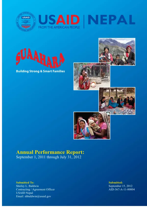 Suaahara Annual Performance Report