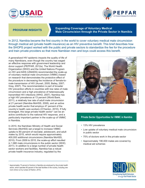 Expanding Coverage of Voluntary Medical Male Circumcision through the Private Sector in Namibia