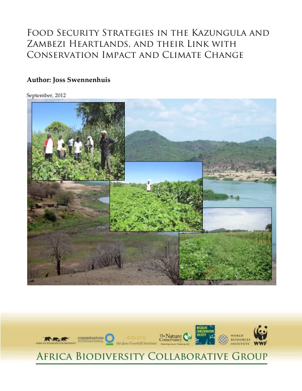 Study on food security strategies in AWF’s Kazungula and Zambezi Heartlands in Zambia, Southern Africa