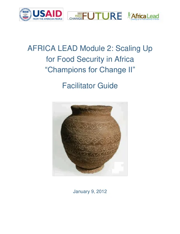 AFRICA LEAD Module 2: Scaling Up for Food Security in Africa "Champions for Change II"