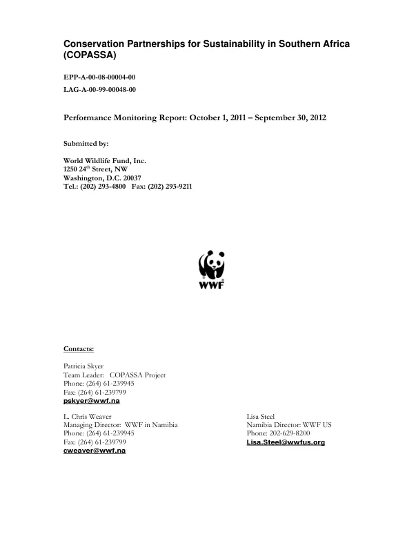 Conservation Partnerships for Sustainability in Southern Africa (COPASSA)