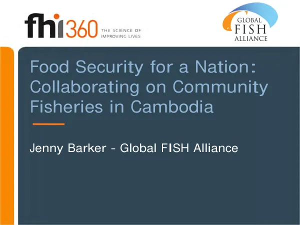Food Security for a Nation: Collaborating on Community Fisheries in Cambodia