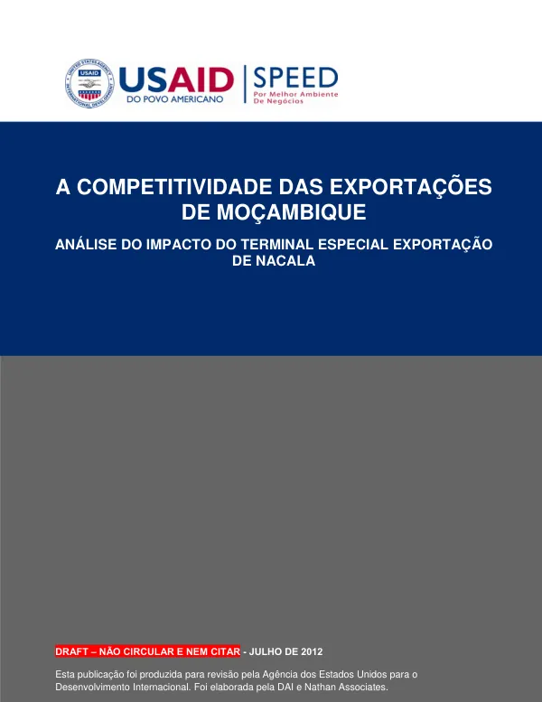 A Competitividade das Exportações de Moçambique: Análise do Impacto do Terminal Especial de Exportação de Nacala