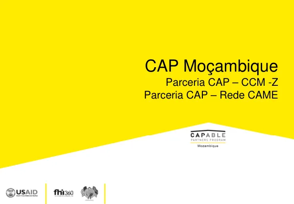 Acordo de Subvenção entre CAP Moçambique e FHI 360